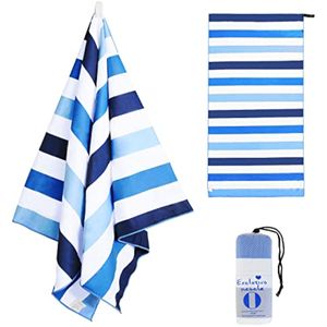 Exclusivo Mezcla - Toalla de playa de microfibra de secado rápido, grande, repele la arena, para