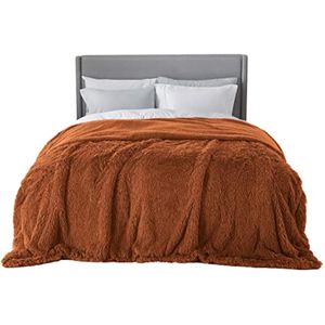 Bedsure - Manta de piel sintética de teñido anudado gris, peluda, esponjosa y lanuda de piel