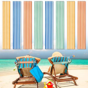 Paquete de 8 bandas de toalla para sillas de playa, clips de crucero para piscina, sala de estar,
