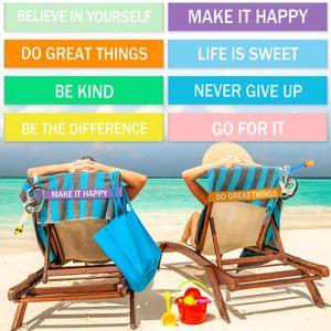 Paquete de 8 bandas de toalla para sillas de playa, clips de crucero para piscina, sala de estar,