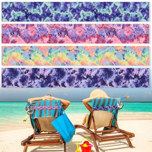 Paquete de 8 bandas de toalla para sillas de playa, clips de crucero para piscina, sala de estar,