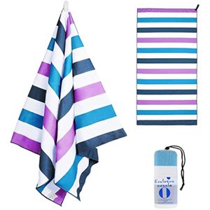 Exclusivo Mezcla - Toalla de playa de microfibra de secado rápido, grande, repele la arena, para