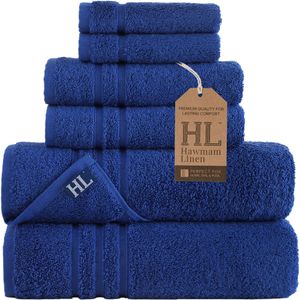 Hammam Linen - Juego de 4 toallas de baño, de 27 x 54 pulgadas, suaves y absorbentes, de primera