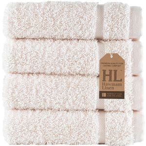 Hammam Linen - Juego de 4 toallas de baño, de 27 x 54 pulgadas, suaves y absorbentes, de primera