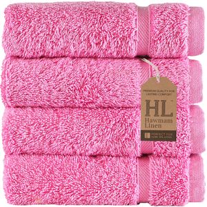 Hammam Linen - Juego de 4 toallas de baño, de 27 x 54 pulgadas, suaves y absorbentes, de primera