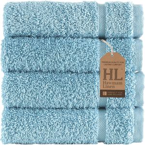 Hammam Linen - Juego de 4 toallas de baño, de 27 x 54 pulgadas, suaves y absorbentes, de primera