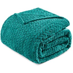 Exclusivo Mezcla - Manta de franela grande de 50 x 70 pulgadas, tejido jacquard con diseño de hojas,