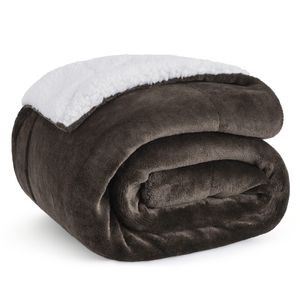 Bedsure - Manta de forro de vellón Sherpa para sillón, gruesa y cálida para invierno y otoño, suave