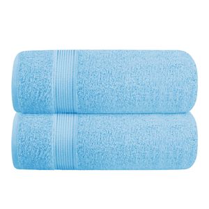 Belizzi Home Juego de 2 toallas de baño de algodón de gran tamaño de 28 x 55 pulgadas, toallas de