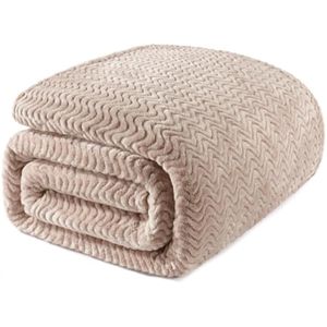 Exclusiva Mezcla - Manta de franela grande de 50 x 70 in, tejido jacquard con diseño de ondas,