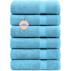KAHAF COLLECTION Paquete de 6 toallas de baño 100 % algodón, de 24 x 48 pulgadas, de secado rápido,