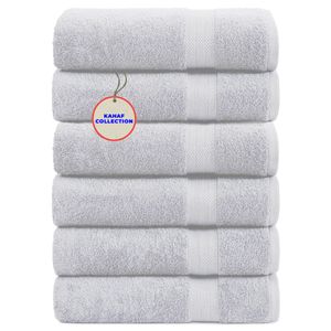 KAHAF COLLECTION Paquete de 6 toallas de baño 100 % algodón, de 24 x 48 pulgadas, de secado rápido,