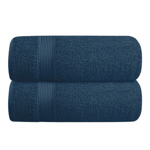 Belizzi Home Juego de 2 toallas de baño de algodón de gran tamaño de 28 x 55 pulgadas, toallas de