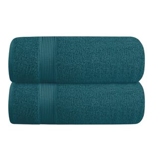Belizzi Home Juego de 2 toallas de baño de algodón de gran tamaño de 28 x 55 pulgadas, toallas de