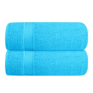 Belizzi Home Juego de 2 toallas de baño de algodón de gran tamaño de 28 x 55 pulgadas, toallas de