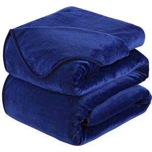 Hozy - Cobija de forro polar para cama de 330GSM, suave, tela cepillada, muy cálida, para el sofá