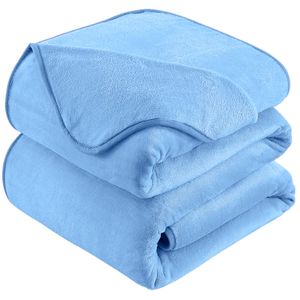 Hozy - Cobija de forro polar para cama de 330GSM, suave, tela cepillada, muy cálida, para el sofá
