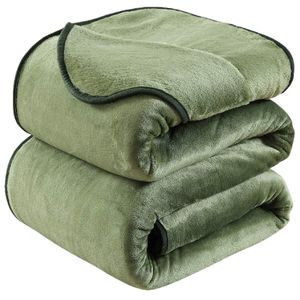 Hozy - Cobija de forro polar para cama de 330GSM, suave, tela cepillada, muy cálida, para el sofá