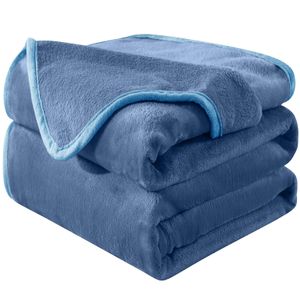 Hozy - Cobija de forro polar para cama de 330GSM, suave, tela cepillada, muy cálida, para el sofá