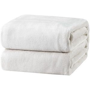 Bedsure - Manta de franela de colores sólidos