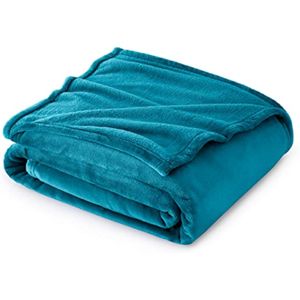 Bedsure - Manta de franela de colores sólidos