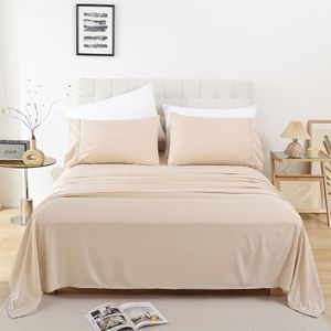 Whitney Home Textile Juego de sábanas tamaño individual, sábanas de microfibra suave de 3 piezas