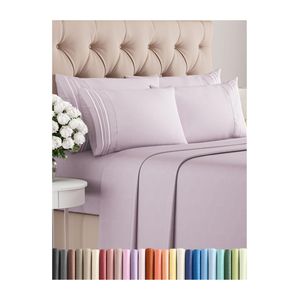 CGK Unlimited - Juego de sábanas para cama de matrimonio, sábanas blancas, sábana bajera, 4 fundas