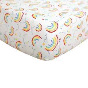 UOMNY Sábanas de cuna para niñas, sábana de cuna de unicornio para colchón estándar de cuna, 1