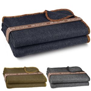 Jmr Usa Inc. Manta militar de lana para campamento, emergencia y uso diario, manta de lana ignífuga