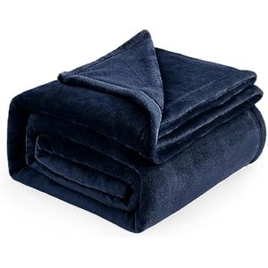 Bedsure - Manta de franela de colores sólidos