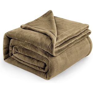 Bedsure - Manta de franela de colores sólidos