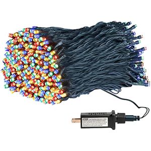 weillsnow 500 luces LED de Navidad de 164 pies, impermeables, 8 parpadeos con funciones de memoria,