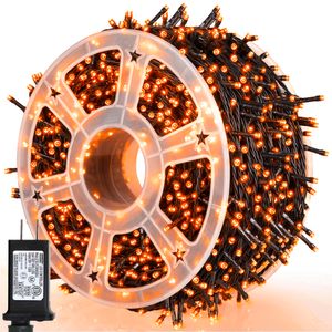 weillsnow 500 luces LED de Navidad de 164 pies, impermeables, 8 parpadeos con funciones de memoria,