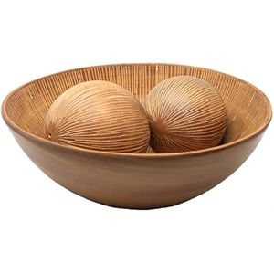 Seraphic Tazón decorativo grande de 3 piezas para decoración de mesa auxiliar, cocina, centros de