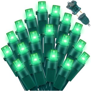 LAMPHOME Guirnalda de 100 luces multicolor – Luces LED de Navidad de 21.6 pies, mini luces LED para