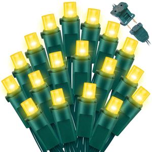 LAMPHOME Guirnalda de 100 luces multicolor – Luces LED de Navidad de 21.6 pies, mini luces LED para