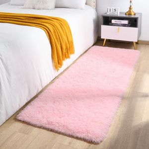 Toneed Alfombra de pasillo esponjosa para dormitorio, sala de estar, 2 x 6 pies, alfombra lanuda