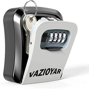Vazioyar Caja de bloqueo para llaves para exterior, portátil, impermeable, montada en la pared,
