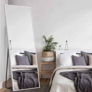 MIRUO Espejo de longitud completa, 64 x 21 pulgadas, marco de aleación de aluminio, espejo de suelo