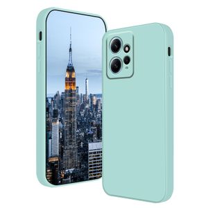 Wousunly Compatible con Xiaomi Redmi Note 12 4G Funda de silicona líquida verde oscuro, suave al