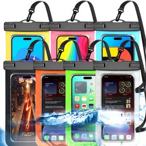 Paquete de 4 bolsas universales impermeables para teléfono, funda impermeable grande IPX8, deportes