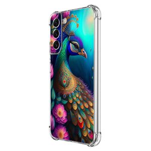 Beaucov Funda para Galaxy S22, diseño de mandala morado con protección contra caídas, a prueba de