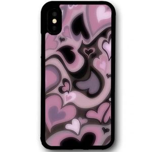MOKENS Lindas fundas para teléfono, diseño de corazón de amor, delgada, suave, funda protectora