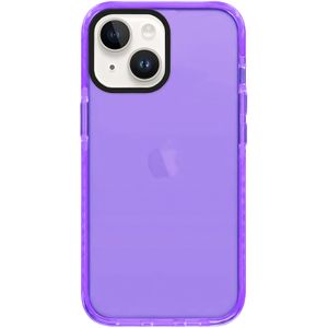 Funda transparente neón con bonito diseño retro y vibrante para mujeres, accesorios de los años 80,