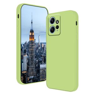 Wousunly Compatible con Xiaomi Redmi Note 12 4G Funda de silicona líquida verde oscuro, suave al