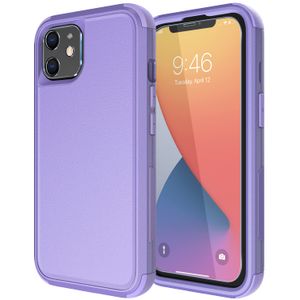 Diverbox - Funda para iPhone 11 a prueba de golpes y caídas, pantalla de vidrio templado + protector