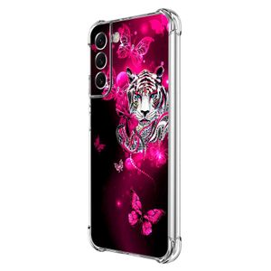 Beaucov Funda para Galaxy S22, diseño de mandala morado con protección contra caídas, a prueba de