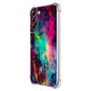 Beaucov Funda para Galaxy S22, diseño de mandala morado con protección contra caídas, a prueba de