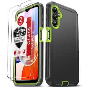 LeYi Funda para teléfono Samsung Galaxy A14 5G: una funda 14 5G con [2 unidades] Protectores de