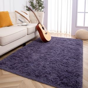 Foxmas - Alfombra para centro de habitación, esponjosa y ultrasuave, para dormitorio, habitación de